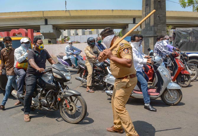 police fight against coronavirus