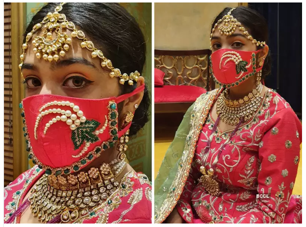 Designer Face Masks In Wedding