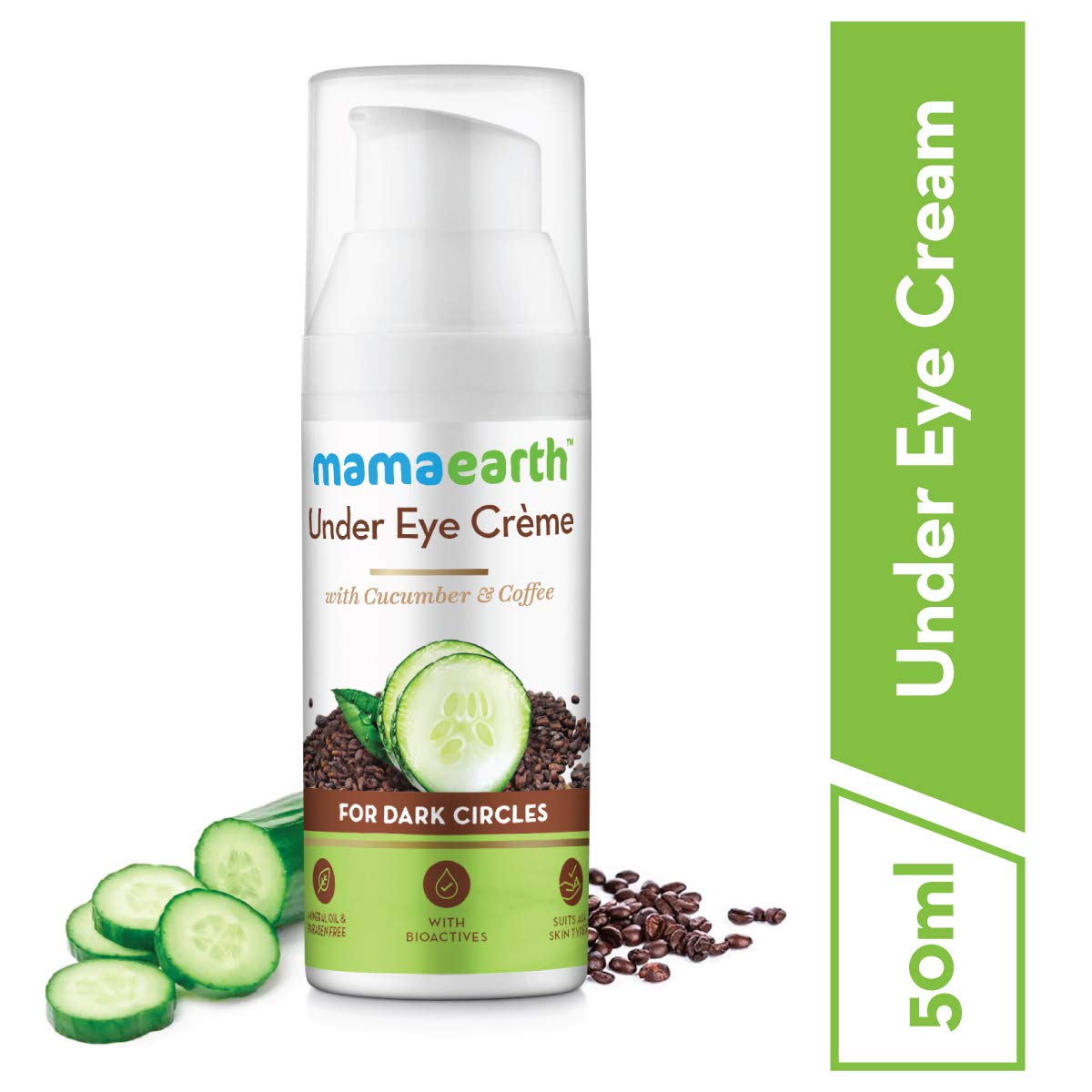 Mamaearth Under Eye Cream With Cucumber & Coffee For Dark Circles