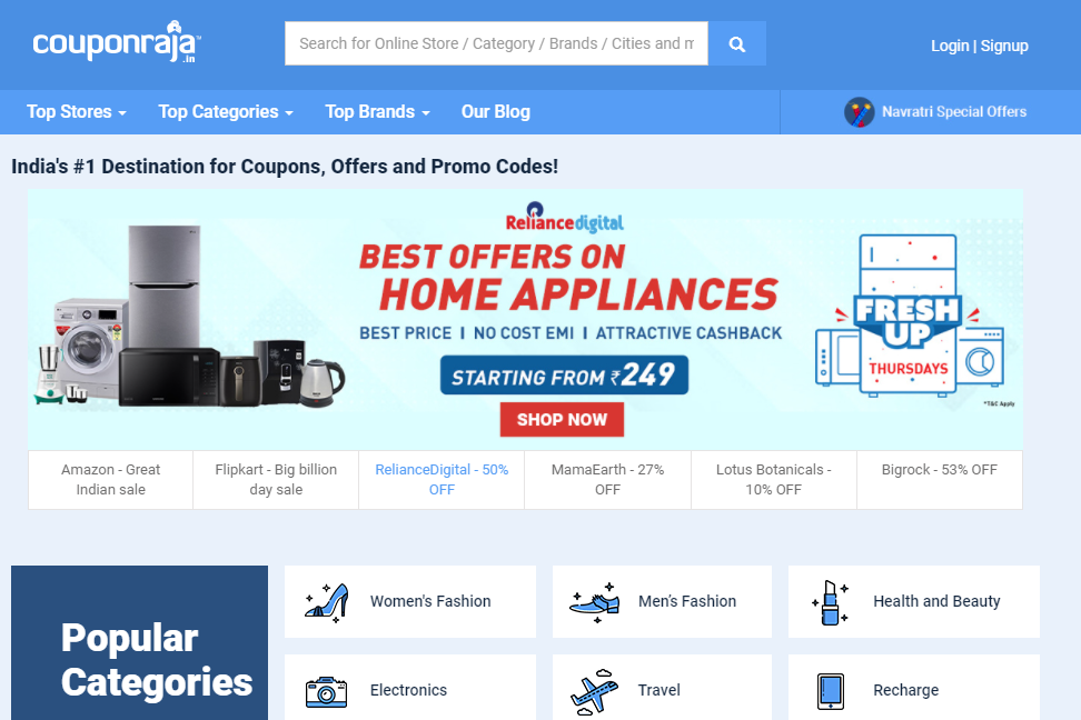 Best website for coupons, Couponraja