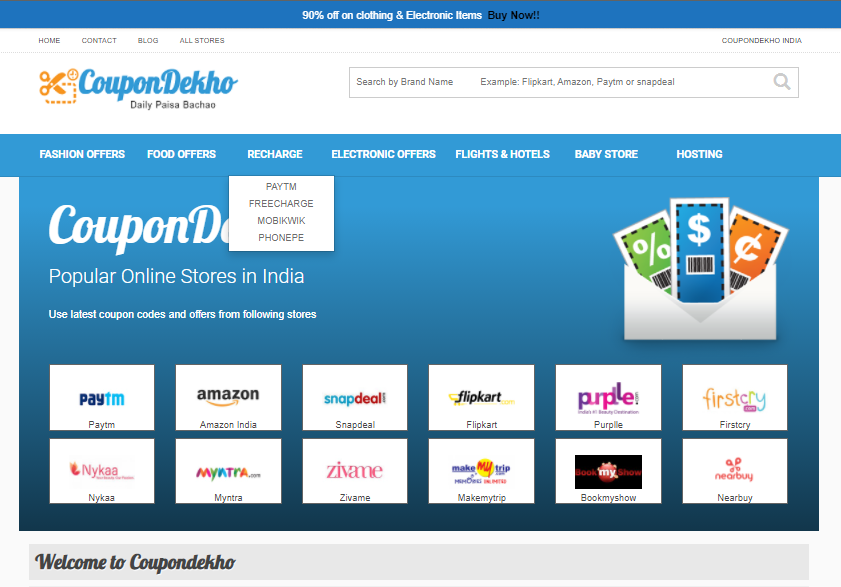 CouponDekho, Best coupon sites in india