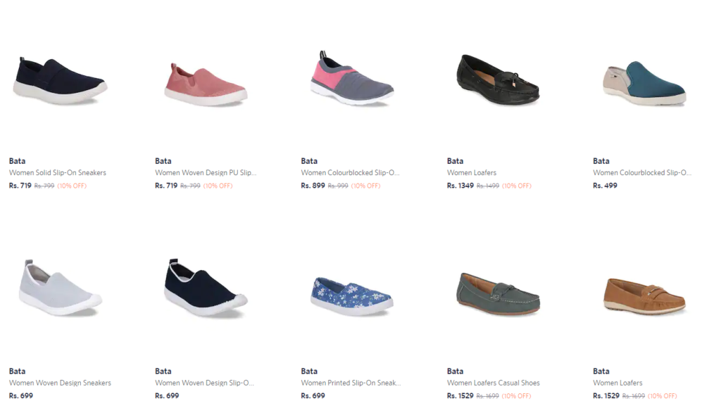 myntra online shopping- Bata shoes for women
