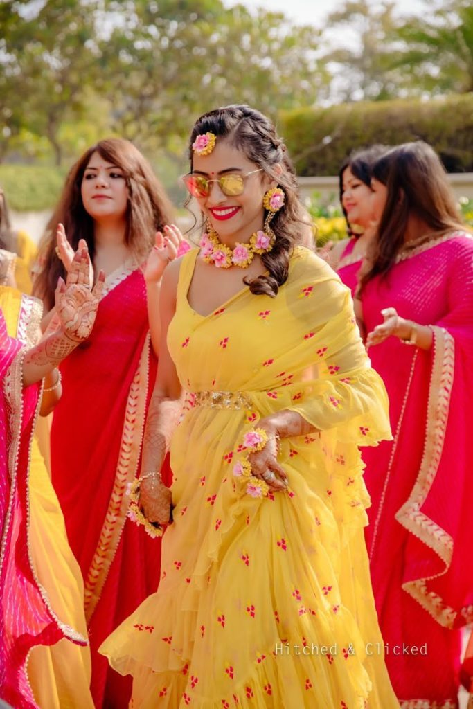haldi outfit for bride and groom