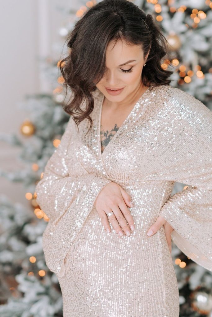 Sequin Gowns for pregnancy photoshoot