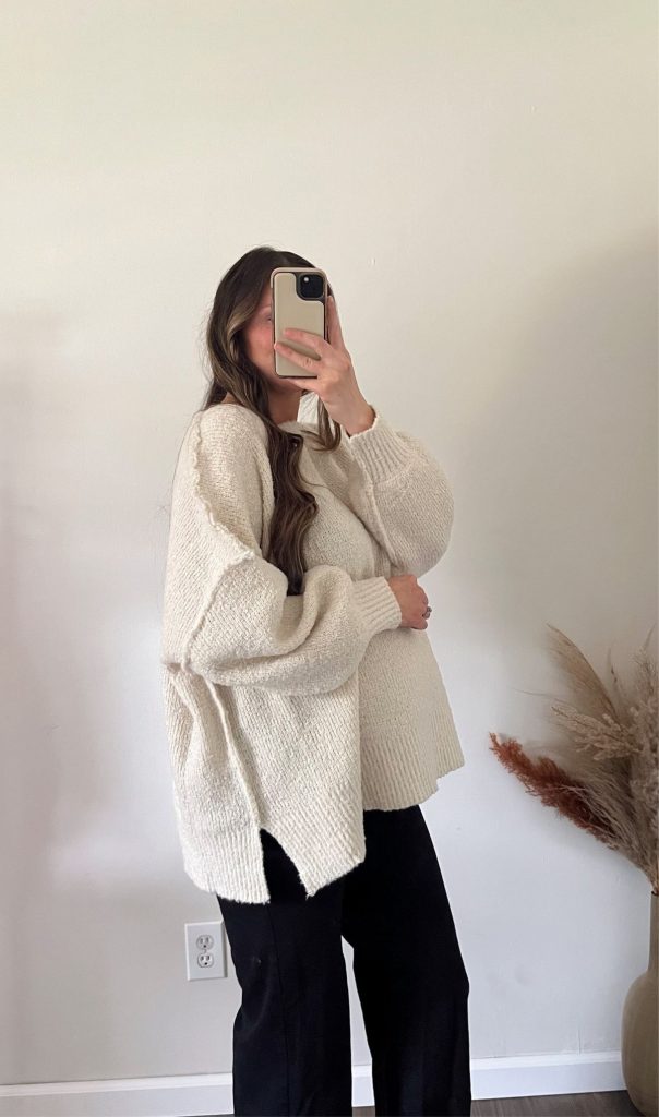 Oversized Sweaters for Maternity Shoot