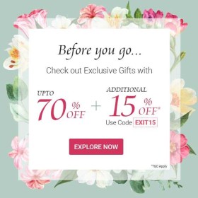  Get Up to 70% OFF + Additional 15% OFF & Check Out Our Exclusive Gifts