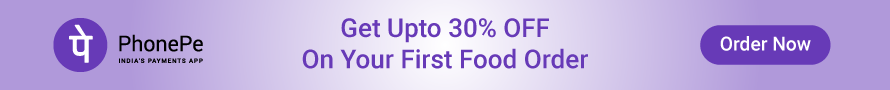 Upto 30% Off on Food Order via PhonePe